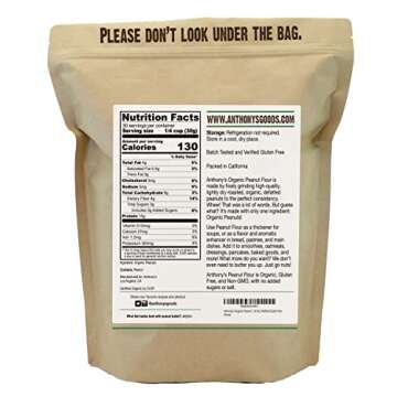 Anthony's Organic Peanut Flour 2 lb - Gluten Free & Vegan