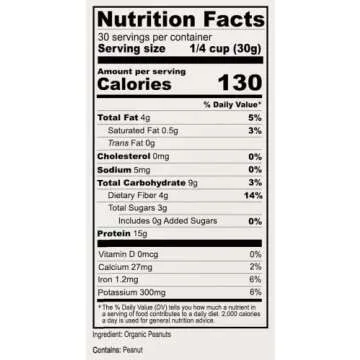 Anthony's Organic Peanut Flour 2 lb - Gluten Free & Vegan