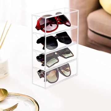 Stylish Tasybox Sunglasses Organizer with 4 Drawers