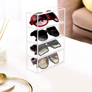 Stylish Tasybox Sunglasses Organizer with 4 Drawers