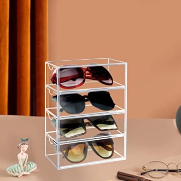 Stylish Tasybox Sunglasses Organizer with 4 Drawers