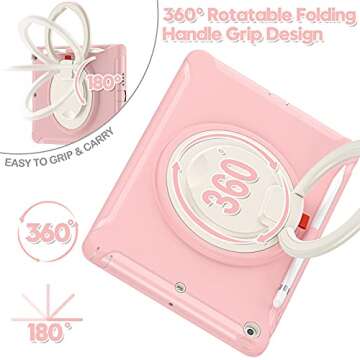 BATYUE iPad 9th/8th/7th Generation Case with Stand and Pencil Holder