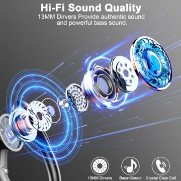 50Hrs Playtime Wireless Sport Earbuds with ENC Mic