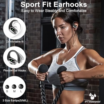 50Hrs Playtime Wireless Sport Earbuds with ENC Mic