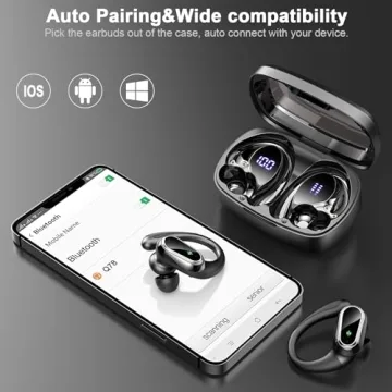50Hrs Playtime Wireless Sport Earbuds with ENC Mic