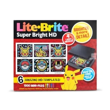 Lite Brite Super Bright HD Pokemon Edition for Ages 6+