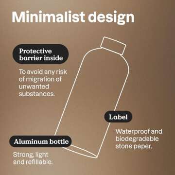 ATTITUDE Laundry Detergent with Essential Oils, EWG Verified, Vegan, Plant and Mineral-Based Ingredients, HE, Refillable Aluminum Bottle, 40 Loads, Lavender and Rosemary, 33.8 Fl Oz