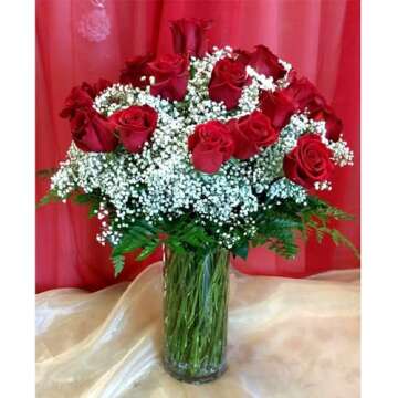 WGVI Quality Thick Weighted Clear Cylinder Glass Vases, 4" W x 12" H, Flower Arrangement Floating Candle Holders Wedding Centerpieces Terrarium Planter Floral Countertop Storage Container, 1 Piece