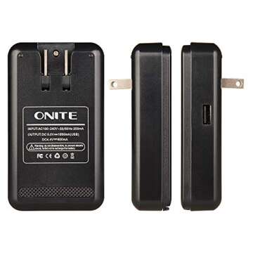 Onite Universal Cellphone Removeable Battery Charger, Extra 5V USB Output Port