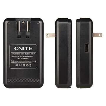 Onite Universal Cellphone Removeable Battery Charger, Extra 5V USB Output Port