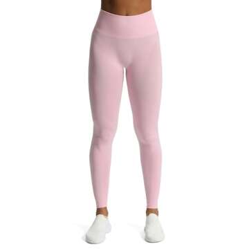 Aoxjox Workout Seamless Leggings for Women Smile Contour High Waisted Gym Yoga Pants Tights 26” (L...