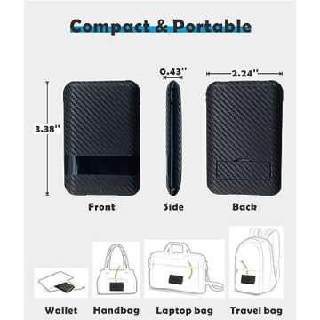 Yinow USB Type C to C Charging and Data Transfer Cable with 3 Adapters Combination Set in Credit Card Size Case, 1pc