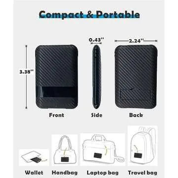 Yinow USB Type C to C Charging and Data Transfer Cable with 3 Adapters Combination Set in Credit Card Size Case, 1pc