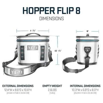 YETI Hopper Flip 8 Cooler - Durable, Portable & Leakproof