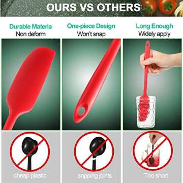 Patelai Silicone Jar Spatula Set for Mess-Free Cooking