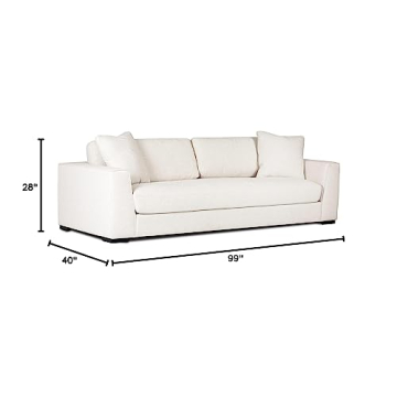 POLY & BARK Capri Sofa Mist White Elegant Comfort