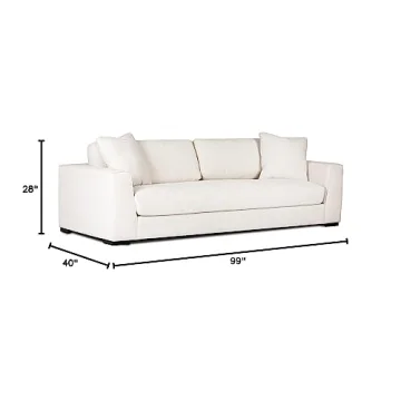 POLY & BARK Capri Sofa Mist White Elegant Comfort