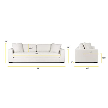 POLY & BARK Capri Sofa Mist White Elegant Comfort
