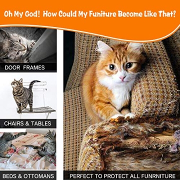Durable Cat Furniture Protector with Adhesive Pads