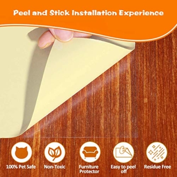 Durable Cat Furniture Protector with Adhesive Pads