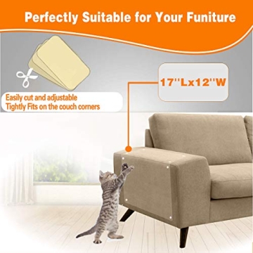 Durable Cat Furniture Protector with Adhesive Pads