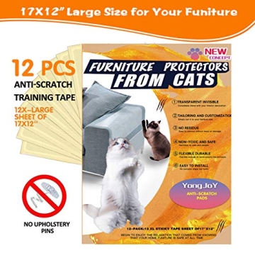 Durable Cat Furniture Protector with Adhesive Pads