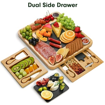 Easoger Large Bamboo Charcuterie Board - Perfect Party Essential