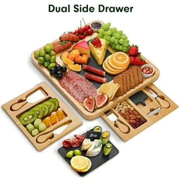 Easoger Large Bamboo Charcuterie Board - Perfect Party Essential