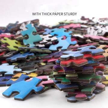 Puzzles for Adults 1000 Piece Jigsaw Puzzles Rainbow Gradient Color Large Round Puzzles