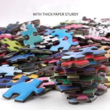 Puzzles for Adults 1000 Piece Jigsaw Puzzles Rainbow Gradient Color Large Round Puzzles