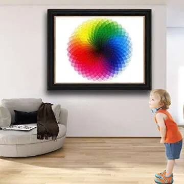 Puzzles for Adults 1000 Piece Jigsaw Puzzles Rainbow Gradient Color Large Round Puzzles