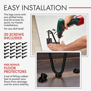 Interesthing Home Hairpin Legs for Versatile Furniture Designs