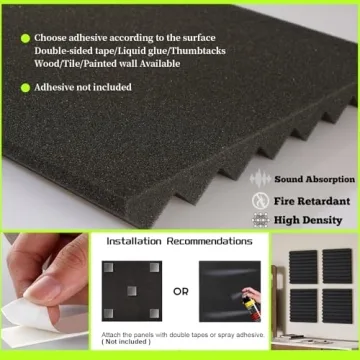 24 Pack Acoustic Foam Panels for Soundproofing