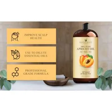 Handcraft Blends Apricot Kernel Oil - Cold-Pressed 28 Fl Oz - 100% Pure and Natural - Premium Grade Carrier Oil for Skin and Hair - Hair and Body - Massage - Hexane-Free