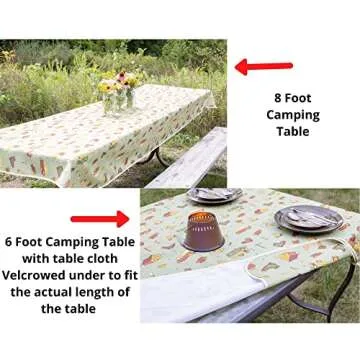 FoxCarr RV and Camping Table Cloth for Picnic Tables