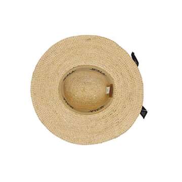 Scala Women's Big Brim Raffia Hat, Natural, One Size