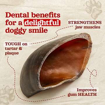Natural Farm Cow Hooves - Odor-Free Dog Treats for All Breeds