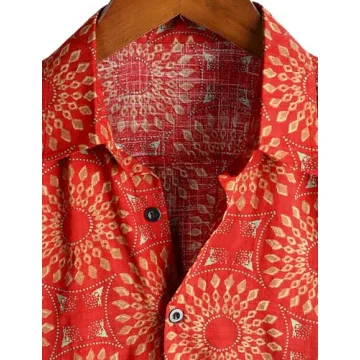 VATPAVE Casual Hawaiian Floral Shirts for Men - Summer Style