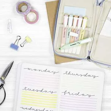 STABILO Highlighter swing cool Pastel - Pack of 6 - Assorted Colors, Portable, Clip Closure, Office + School Supplies, Chisel Tip