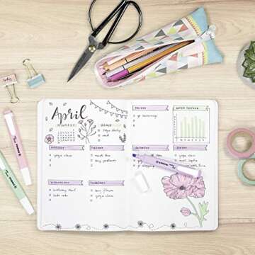 STABILO Highlighter swing cool Pastel - Pack of 6 - Assorted Colors, Portable, Clip Closure, Office + School Supplies, Chisel Tip