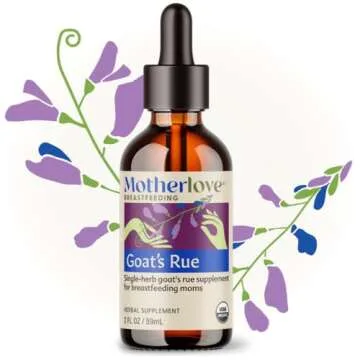 Motherlove Goat’s Rue (2 Ounce Tincture) Lactation Supplement for Breast Tissue Development & Breast Milk Supply Optimization—USDA Certified Organic, Vegan, Kosher, Soy-Free