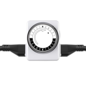 HBN Indoor Timers for Lamps - Dual Outlet 24 Hour Plug-in Mechanical Timer
