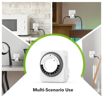 HBN Indoor Dual Outlet Timer - Easy 24 Hour Scheduling