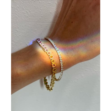 Elegant Pearich 14K Gold Tennis Bracelet - Sparkling Design