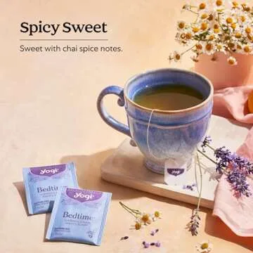 Yogi Tea Bedtime Tea - 16 Tea Bags per Pack (4 Packs) - Chamomile & Passionflower Herbal Tea Blend - Tea to Support a Good Night's Sleep - Includes Lavender, Licorice Root, Spearmint & Cardamom