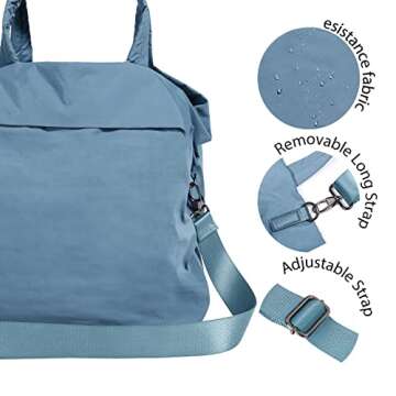 ODODOS 19L Multi Hobo Bags 2.0 with 2 Straps for Women, Totes Handbags, Crossbody Shoulder Bags, Dark Blue