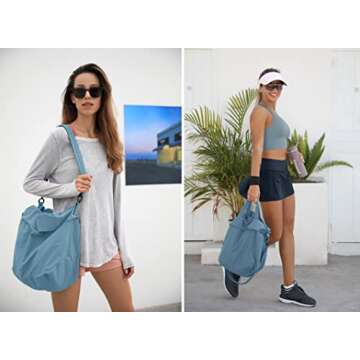 ODODOS 19L Multi Hobo Bags 2.0 with 2 Straps for Women, Totes Handbags, Crossbody Shoulder Bags, Dark Blue