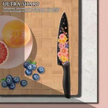 Marco Almond Artistic Kitchen Knife Set - 6 Sharp Knives