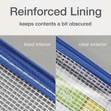 Oxford Reinforced Zip Pouches - 10 Pack for Organized Living