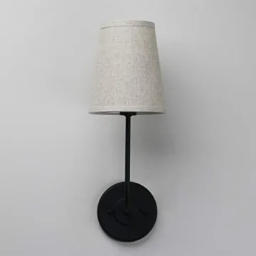 Vintage Wall Sconces Set - Elegant Linen Shade Design